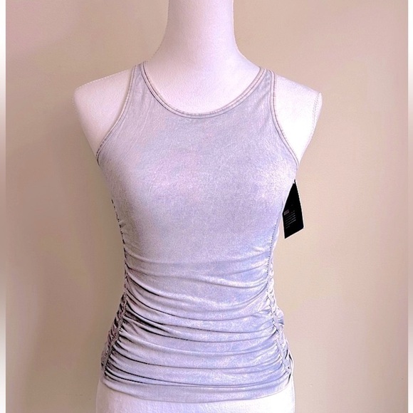 NWT NUX Spellbound Yoga Stretch Cami Tank Top Gray Mineral Size Small - Picture 3 of 16